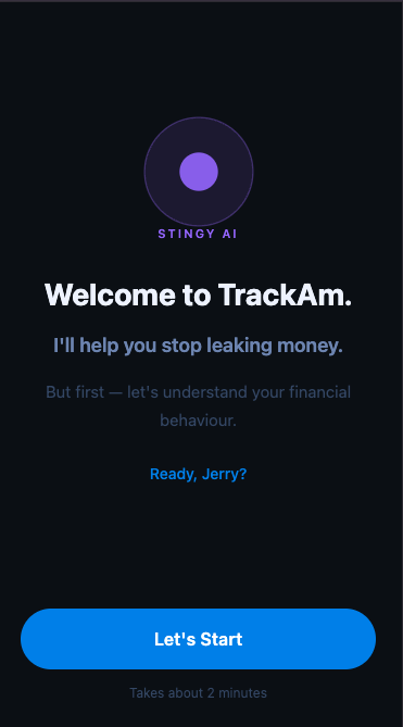 TrackAm welcome introduction